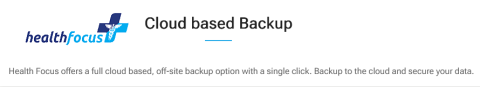 Health Focus Eminance Cloud based backup